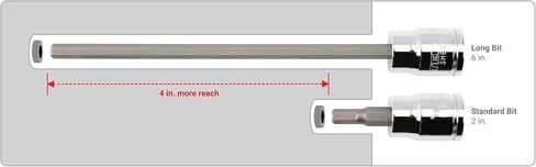 TEKTON 3/8 Inch Drive Long Hex Bit Socket Set, 8-Piece (1/8-3/8 in.) | SHB91301 in Saudi Arabia