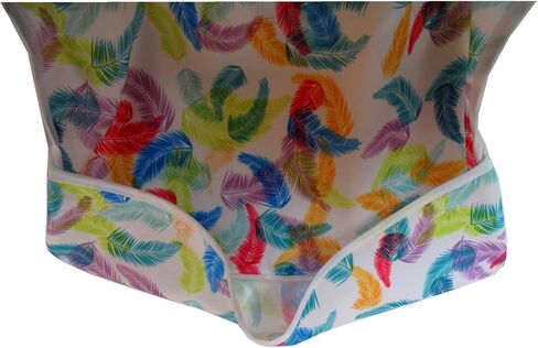 قميص للأطفال من MUMBABY بأكمام مريلة مع جيب للأطفال بعمر 1-3 سنوات، مقاوم للماء وقابل للغسل (ثعالب لطيفة) رمادي in Kuwait