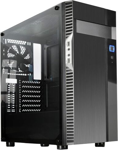 SilverStone Technology Precision PS14-E Micro-ATX & ATX Tempered Glass Computer Case, SST-PS14B-EG, Black in Saudi Arabia