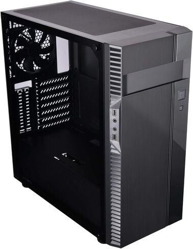 SilverStone Technology Precision PS14-E Micro-ATX & ATX Tempered Glass Computer Case, SST-PS14B-EG, Black in Saudi Arabia