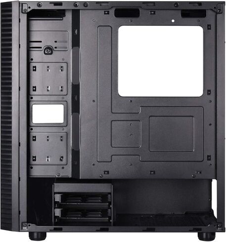 SilverStone Technology Precision PS14-E Micro-ATX & ATX Tempered Glass Computer Case, SST-PS14B-EG, Black in Saudi Arabia
