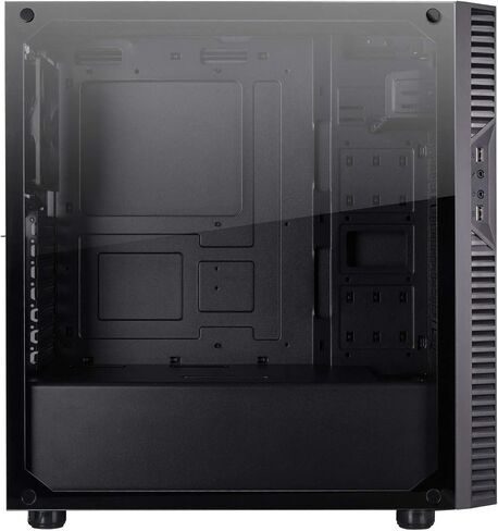 SilverStone Technology Precision PS14-E Micro-ATX & ATX Tempered Glass Computer Case, SST-PS14B-EG, Black in Saudi Arabia