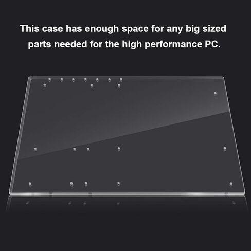 Computer Motherboard Case Open Frame Transparent Acrylic Overlock Computer Case 4mm DIY Base Stand for Moth Board Dissipation in Saudi Arabia