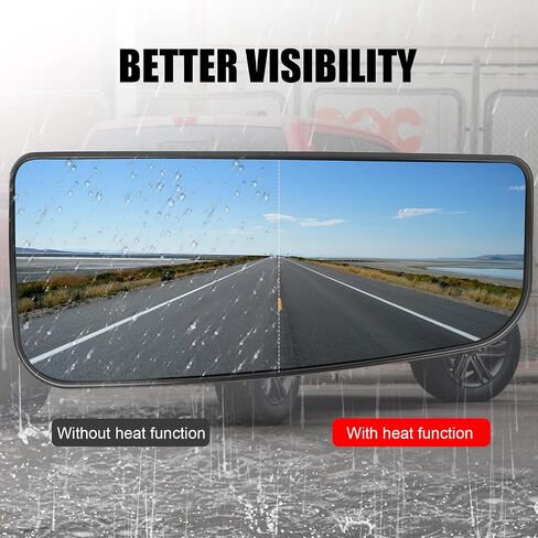 Driver Side Lower Heated Mirror Glass Replacement, Towing Mirror Glass with Rear Holder For Ford F150 2015-2020, Ford F250 F350 Super Duty F450 F550 2017-2019, Replace FL3Z17K707V, FL317K707U in Saudi Arabia