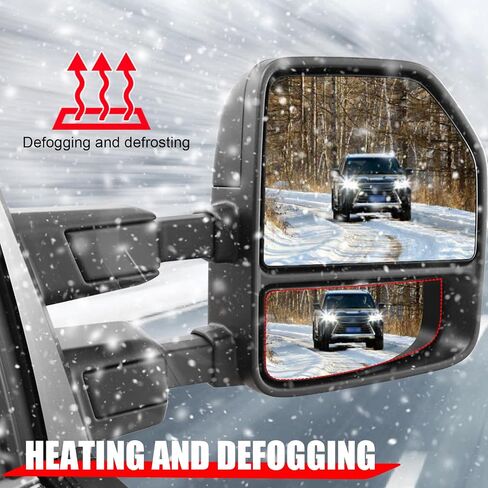 Driver Side Lower Heated Mirror Glass Replacement, Towing Mirror Glass with Rear Holder For Ford F150 2015-2020, Ford F250 F350 Super Duty F450 F550 2017-2019, Replace FL3Z17K707V, FL317K707U in Saudi Arabia