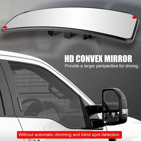 Driver Side Lower Heated Mirror Glass Replacement, Towing Mirror Glass with Rear Holder For Ford F150 2015-2020, Ford F250 F350 Super Duty F450 F550 2017-2019, Replace FL3Z17K707V, FL317K707U in Saudi Arabia