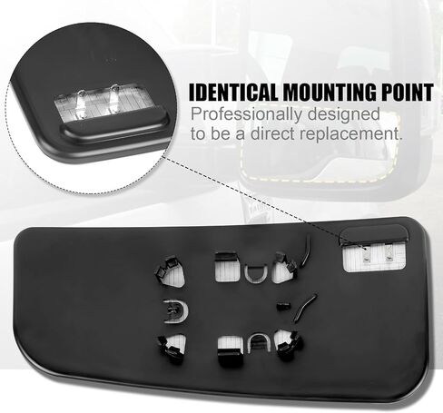 Driver Side Lower Heated Mirror Glass Replacement, Towing Mirror Glass with Rear Holder For Ford F150 2015-2020, Ford F250 F350 Super Duty F450 F550 2017-2019, Replace FL3Z17K707V, FL317K707U in Saudi Arabia