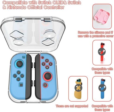 حقيبة تخزين Joycon Glitter Switch من PerfectSight، حقيبة حمل عصا التحكم الصلبة المقاومة للغبار والقابلة للحمل متوافقة مع Nintendo Switch/OLED Joy-Con، صندوق سفر صغير Joy Con مع إغلاق مغناطيسي in Kuwait