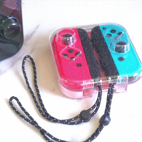 حقيبة تخزين Joycon Glitter Switch من PerfectSight، حقيبة حمل عصا التحكم الصلبة المقاومة للغبار والقابلة للحمل متوافقة مع Nintendo Switch/OLED Joy-Con، صندوق سفر صغير Joy Con مع إغلاق مغناطيسي in Kuwait