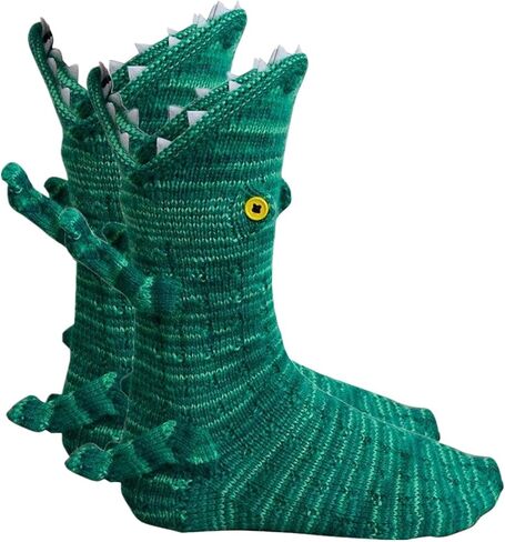 Alligator Socks Shark Socks Biting Leg, Novelty Knit Crocodile Socks, Funny Animal Floor Socks for Adult in Kuwait