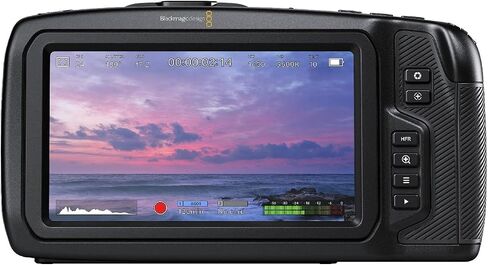 Blackmagic Design Pocket 4K Cinema Camera Bundle with 128GB Memory Card, Rechargeable Battery and Dual Charger, HDMI Cable, Lens Cleaning Wipes, and Fastening Cable Ties (6 Items) in Saudi Arabia