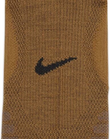 Nike Unisex Dri-Fit Outdoor Cushioned Crew Wool Socks Hiking Camping M 6-8/W 6-10, Brown in Saudi Arabia