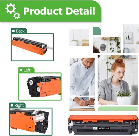 خرطوشة حبر بديلة متوافقة مع Aztech لحبر الطابعة HP 131X 131A CF212A لحبر الطابعة HP Pro 200 Color M251nw M251n MFP M276n M276nw (أصفر، عبوة واحدة) in Kuwait