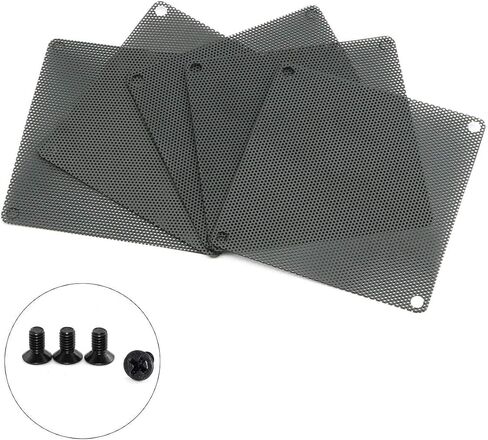 5-Pack PVC Computer Fan Dust Filter Net Dustproof Cover Guard Black PC Cooler Fan Mesh Case 12cm in Saudi Arabia