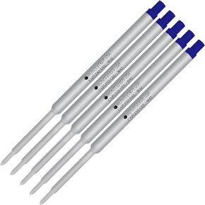 Lanier Combo Pack - 5 Pack - Monteverde® Capless Ballpoint W42 Gel Ink Refill Compatible with Most Waterman® Style Ballpoint Pens - Blue (Fine Tip 0.6mm)