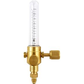 QWORK 1/4" Flare Inlet and Outlet Connection Nitrogen Flow Indicator