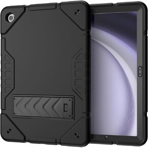 Case for New Samsung Galaxy Tab A9+ / A9 Plus 11 inch 2023 (SM-X210/X216/X218), Heavy Duty Shockproof Rugged Galaxy A9+ Tablet Protective Cover with Kickstand and Strap for Kids (Rose Gold)