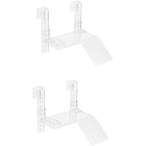 DOITOOL Hanging Turtle Terrace Playset Accessories Clear Container Aquatic Reptile Basking Platform DIY Turtle Basking Area Turtle Tank Decor Terrariums Sea ​​Turtle Tortoise Acrylic