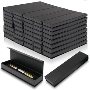 42 Pcs Pen Gift Boxes Empty Black Ballpoint Pen Gift Box with Cushion Pen Jewelry Display Box Empty Present Collection Cases for Birthday Souvenir Business Gifting Office Supplies