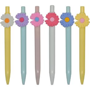 Maydahui 12 PCS Macaron Little Bear Gel Pen Colorful Retractable Animal Rollerball Pens Cute Cartoon Style Bow Tie Black Ink Design for School Boys Students