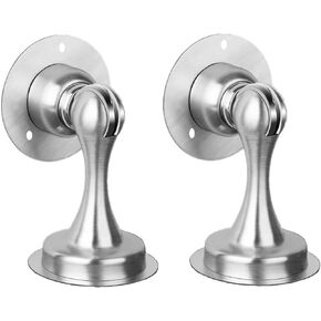 Yuma Magnetic Door Stop, 2 Pack Stainless Steel Door Stoppers with Double-Sided Adhesive Tape Wall Protector Wall Mount Door Holder