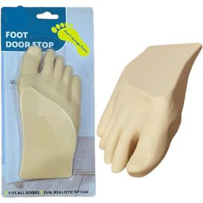 Large Foot Shaped Door Stop - Door Prop Fun Gag Gift Door Jamb, Door Stoppers for Bottom of Door, Door Wedge Safe for All Floors, Size 1.25" H for Under Door Gap Up to 1" Hotel Security for Travelers