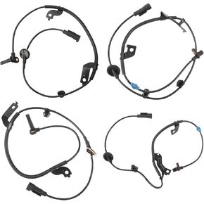 Left Driver and Right Passenger Side Front Rear ABS Wheel Speed Sensor Pack of 4 4670A575 4670A576 4670A579 4670A580 Compatible with Dodge Caliber 2007-2012 Compatible with Jeep Compass