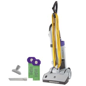 ProTeam ProGen 15 Single Motor Commercial Upright Vacuum with ProLevel HEPA Media Filtration and Onboard Tools, Tool Free Declogging Features, CRI Silver, 15 Inch Cleaning Path, 50 Foot Cord (15 Inch)