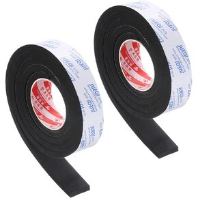 PATIKIL 1-1/5"W x 1/5"T x 6.6Ft Insulation Foam Tape, 2 Rolls Self-Adhesive EVA Weather Stripping for Wrap Pipe Door Window Insulation Soundproof Anti Vibration Collision, White