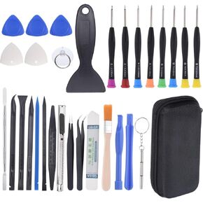 MECCANIXITY 30 in 1 Screwdriver Set Cellphone Repair Tool Electronics Repair Tool Kit for Cellphone Laptop PC Tablet Multicolored,1set