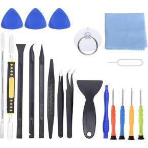 MECCANIXITY 20 in 1(Type A) Spudger Crowbars Opening Pry Tool Set Curved Pry Blade Electronics Repair Tools Kit for Cellphone Laptop PC Tablet
