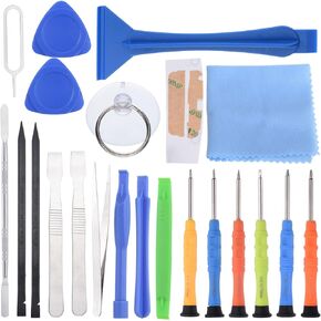 MECCANIXITY 22 in 1(Type B) Spudger Crowbars Opening Pry Tool Set Curved Pry Blade Electronics Repair Tools Kit for Cellphone Laptop PC Tablet