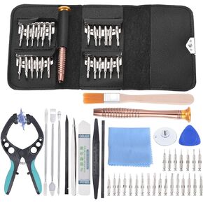 MECCANIXITY 38 in 1 kit Screwdriver Set Cellphone Repair Tool Electronics Repair Tool Kit for Cellphone Laptop PC Tablet Multicolored 1set