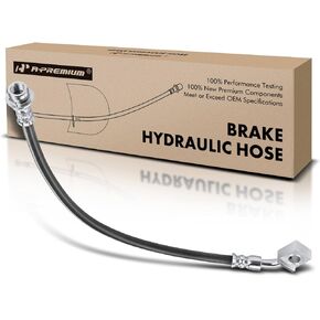 A-Premium Front Driver Brake Hydraulic Hose Compatible with Chevy, GMC, Buick and Saturn Models - Enclave 2008-2017, Traverse 2009-2017, Acadia 2007-2016, Outlook 2007-2010 - Replace# 15115039