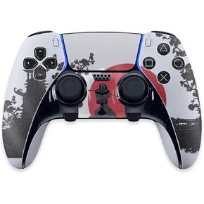 MightySkins Glossy Glitter Skin Compatible with PS5 DualSense Edge Controller - Nihon Samurai | Protective, Durable High-Gloss Glitter Finish | Easy to Apply & Change Styles | Made in The USA