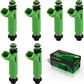 6PCS FJ383 195500-3170 Fuel Injectors Fuel Spray 4 Holes Disc Nozzle Replacement For Mitsubishi Montero Sport V6 3.0L Replace#FJ672｜195500-4060｜FJ662｜195500-3300｜FJ906