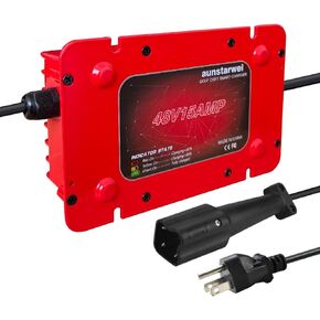 48V 15A Golf cart Battery Charger for 48V Yamaha G29 Drive & Drive 2 G29/Drive 2007-Up, with 3-pin Leaf Plug, IP67 Waterproof