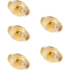 5pcs Antenna Adapter SMA Female to SMA Female Connector SMA Coupler Barrel Adapter Converter for Antenna Radio(F26-5)