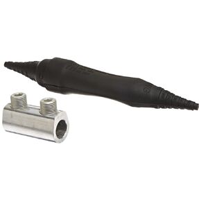 NSI Direct Burial Splice Kits with Rubber Cover, 6 AWG - 350 MCM Wire Range, 3.00" Length, Black