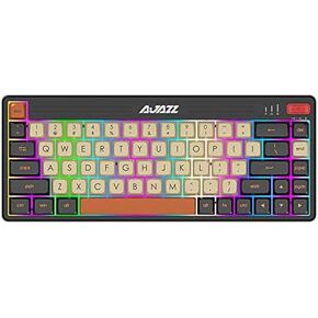 FIRSTBLOOD ONLY GAME. K690T Hot-Swappable 60% 2.4G Wireless/Bluetooth 5.0/USB Wired Triple Mode Mechanical Keyboard, 69 Keys Compact Gaming Keyboard, PBT Keycaps RGB Backlit, Red Switch