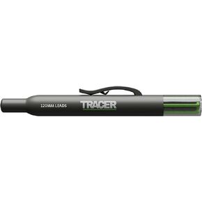 TRACER 6 x Replacement Lead Dispenser for TRACER Deep Hole Construction Pencil. Carpenters Pencil Replacement Leads. (includes 4x 2B Dark Graphite Replacement Leads and 2x Yellow Alternative Leads)