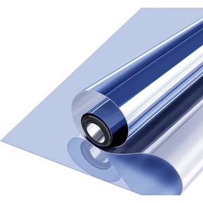Heat Control Window Tinting Film for Home, Sun Blocking Window Tint Privacy, Residential One Way Mirror Reflective Film, Daytime Anti UV, 24 Inch x 8.2 Feet Blue Silver