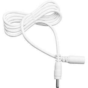 DC Power Extension Cable 5ft, Barrel Plug 3.5 * 1.35mm, Male to Female DC Jack, Adapter Cable for Power Supply, CCTV, Camera,LED. White