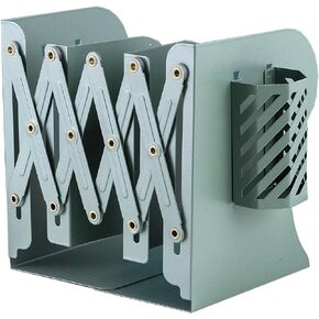 Metal Iron Book Ends Adjustable Bookends Nonskid Book Ends for Heavy Book Holder Heavy Duty Bookends Bookcase Desktop Book Organizer Binder Holde (Green)