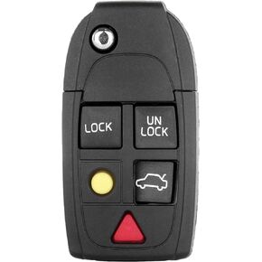 Replacement fit for Uncut Keyless Entry Remote Control Car Key Fob Shell Case Volvo S40 S60 S80 V70 XC70 XC90 C70 S90 V90 LQNP2T-APU (Pack of 1)