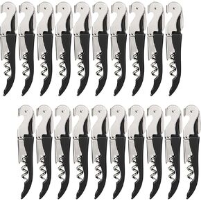 HYZ Wine Opener Bulk 20Pack for Bartender, Professional Waiter Corkscrew Wine Key for Servers,Wine Bottle Opener Double Hinged, Wine Accessories Set for Party Favor, Multi Color