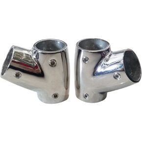 316SS Right Side and Left Side Marine Grade Handrail Fitting 60° Deck Hand Tee for 7/8 inch Tube/Pipe of Boat Marine Solid