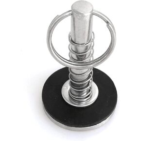 Marine Grade Stainless Steel Hatch Cover Pull Handle with Spring Hidden Pin Button for Boat Yacht Storage Fishing Diameter: 5/16", Length: 2.16"