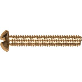 Hillman 1989 6-32 x 3/4 in. Round Slotted Machine Screw - Brass, 0.75 inches, 40-Pack