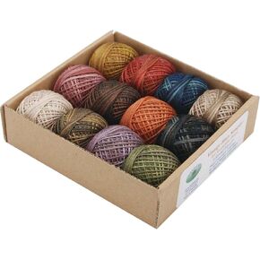 Valdani Inc. J.Patton Hand-Overdyed Perle Cotton Thread Balls Size 12 Designer Set, 12/Pkg: Vintage